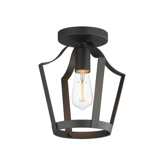 Maxim Lighting Arden 1 Light 10.25" Semi-Flush Mount, Black