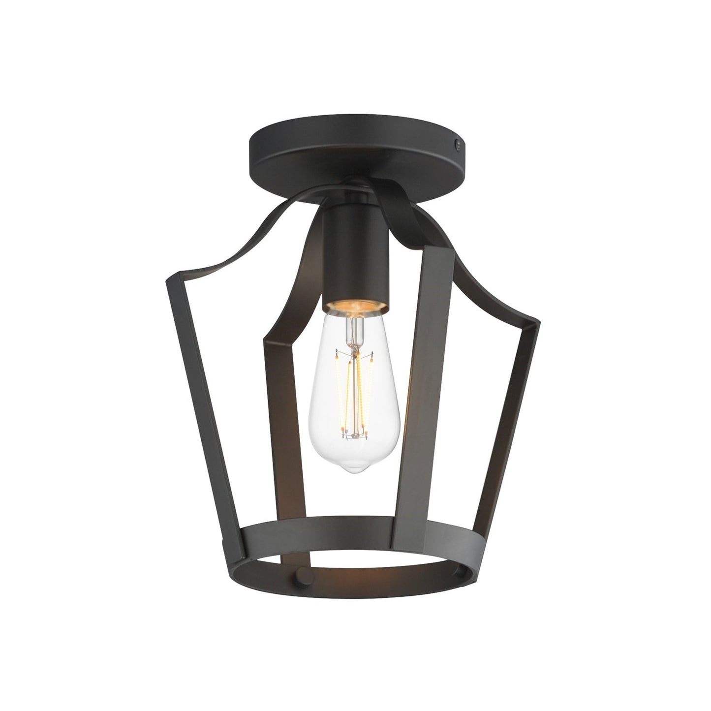 Maxim Lighting Arden 1 Light 10.25" Semi-Flush Mount, Black
