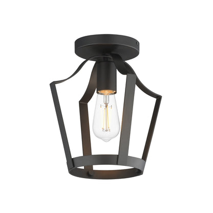 Maxim Lighting Arden 1 Light 10.25" Semi-Flush Mount, Black