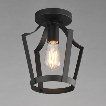 Maxim Lighting Arden 1 Light 10.25" Semi-Flush Mount, Black