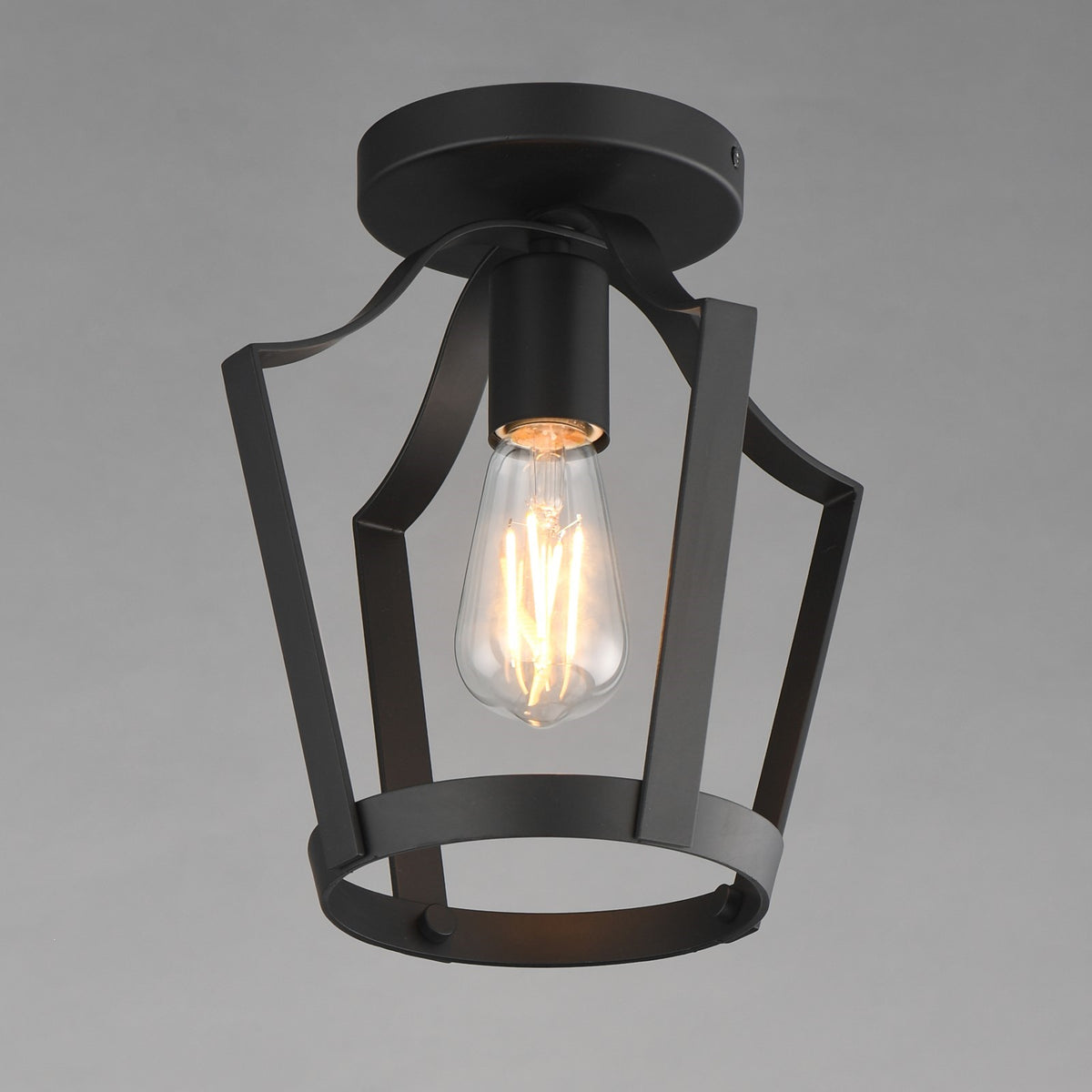 Maxim Lighting Arden 1 Light 10.25" Semi-Flush Mount, Black