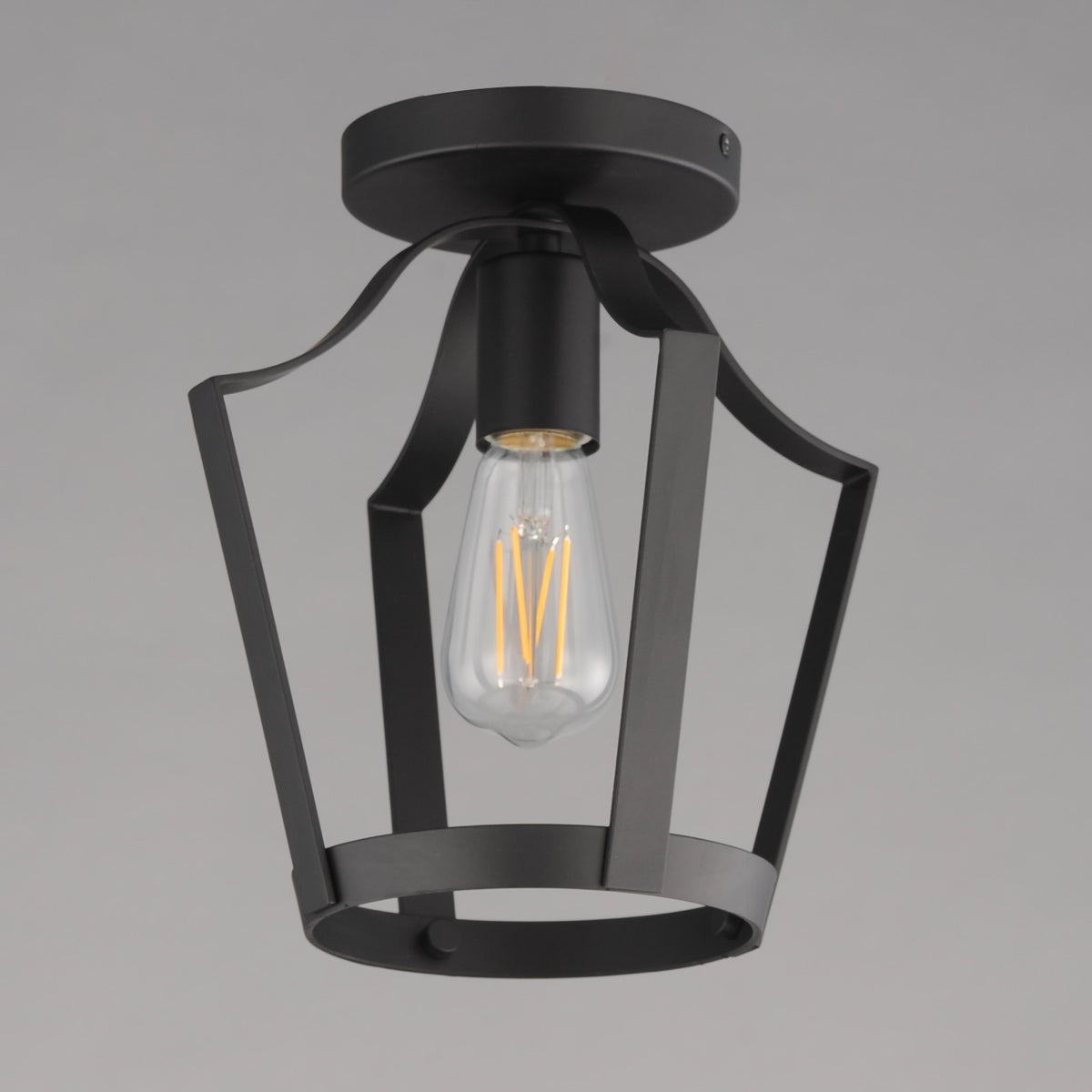 Maxim Lighting Arden 1 Light 10.25" Semi-Flush Mount, Black