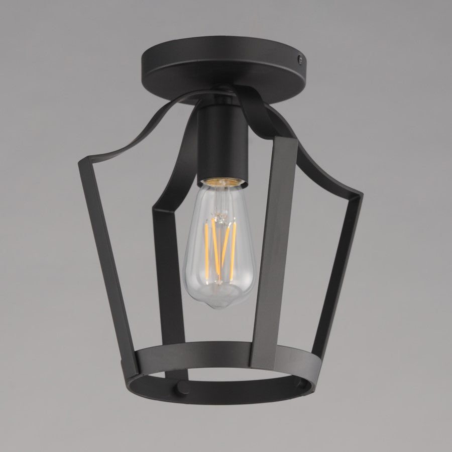 Maxim Lighting Arden 1 Light 10.25" Semi-Flush Mount, Black