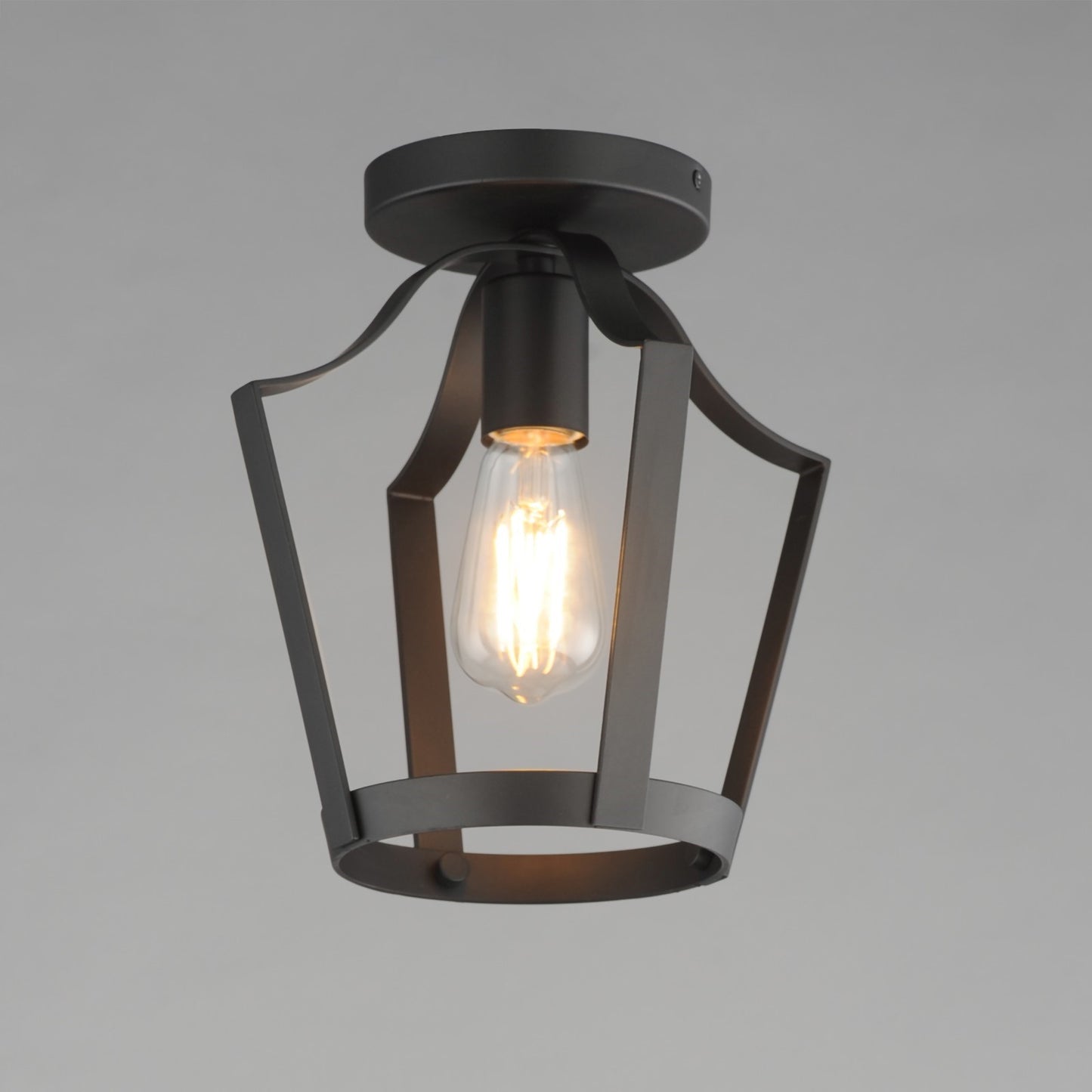 Maxim Lighting Arden 1 Light 10.25" Semi-Flush Mount, Black