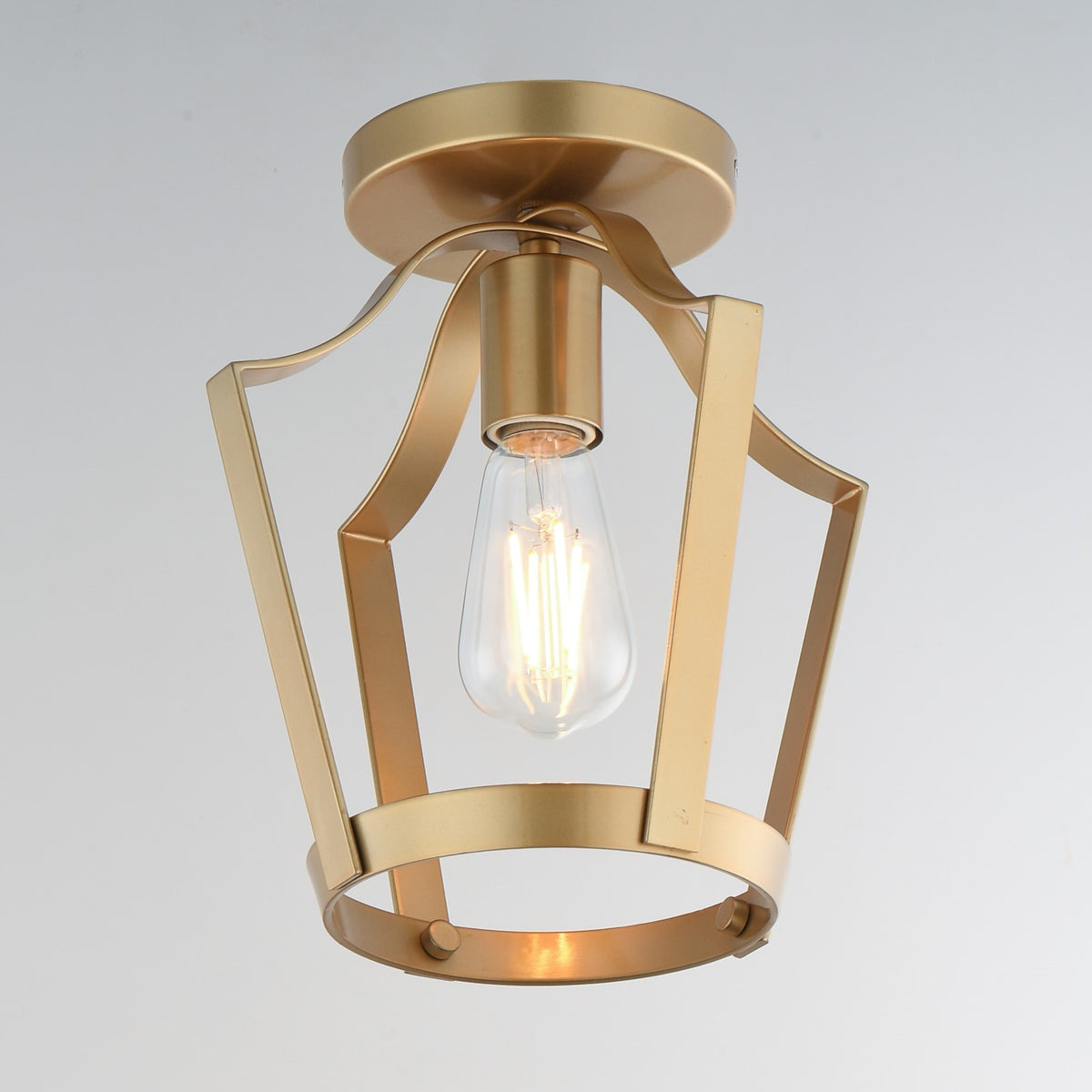 Maxim Lighting Arden 1Lt 10.25" Semi-Flush Mount, Natural Aged Brass