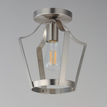 Maxim Lighting Arden 1 Light 10.25" Semi-Flush Mount, Satin Nickel