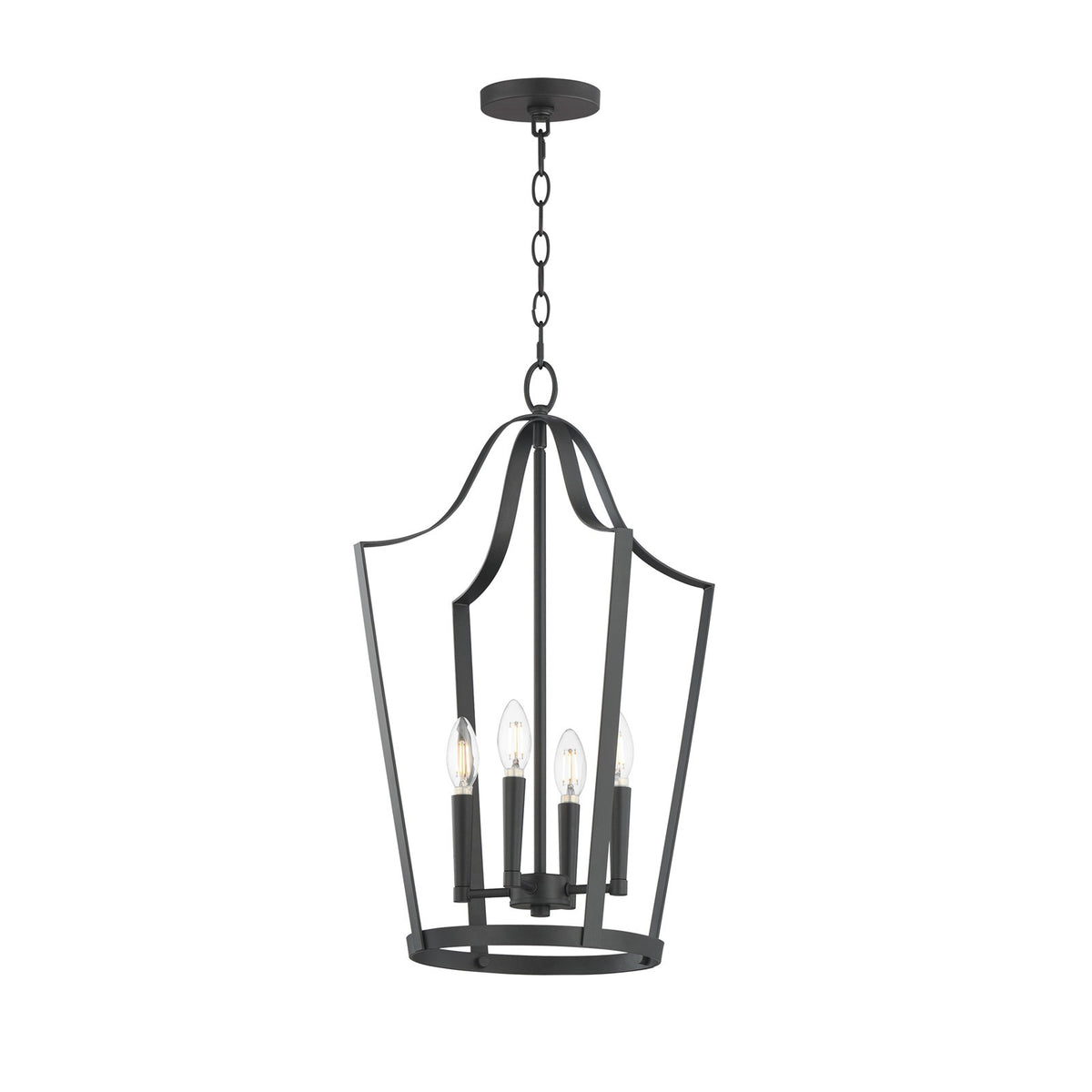 Maxim Lighting Arden 4 Light 24.75" Entry Foyer Pendant, Black