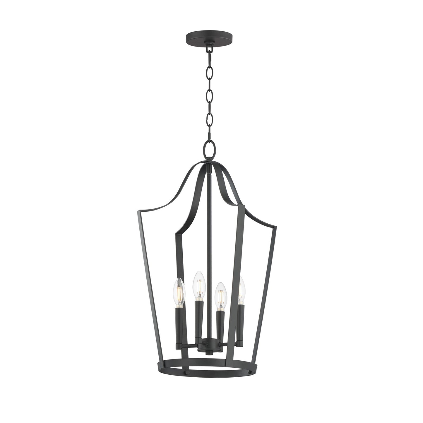 Maxim Lighting Arden 4 Light 24.75" Entry Foyer Pendant, Black