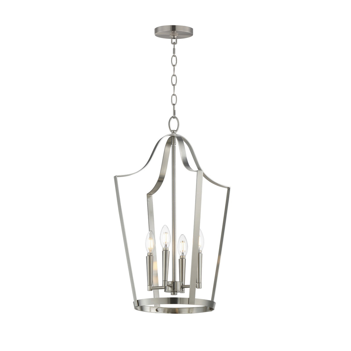 Maxim Lighting Arden 4 Light 24.75" Entry Foyer Pendant, Satin Nickel