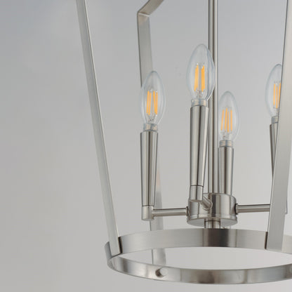 Maxim Lighting Arden 4 Light 24.75" Entry Foyer Pendant, Satin Nickel