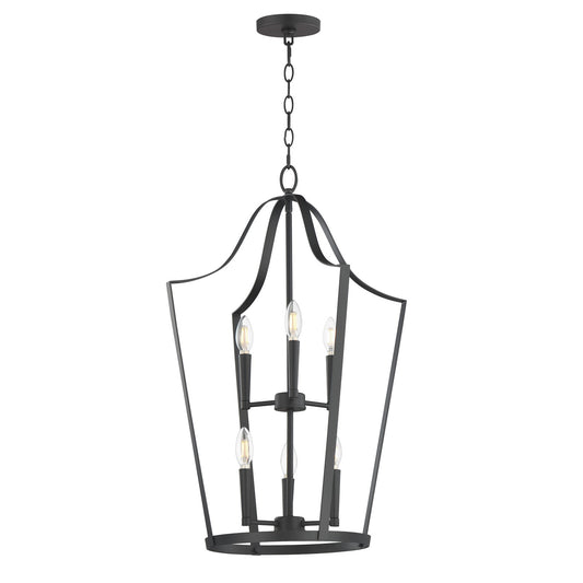 Maxim Lighting Arden 6 Light 30.25" Multi-Light Pendant, Black