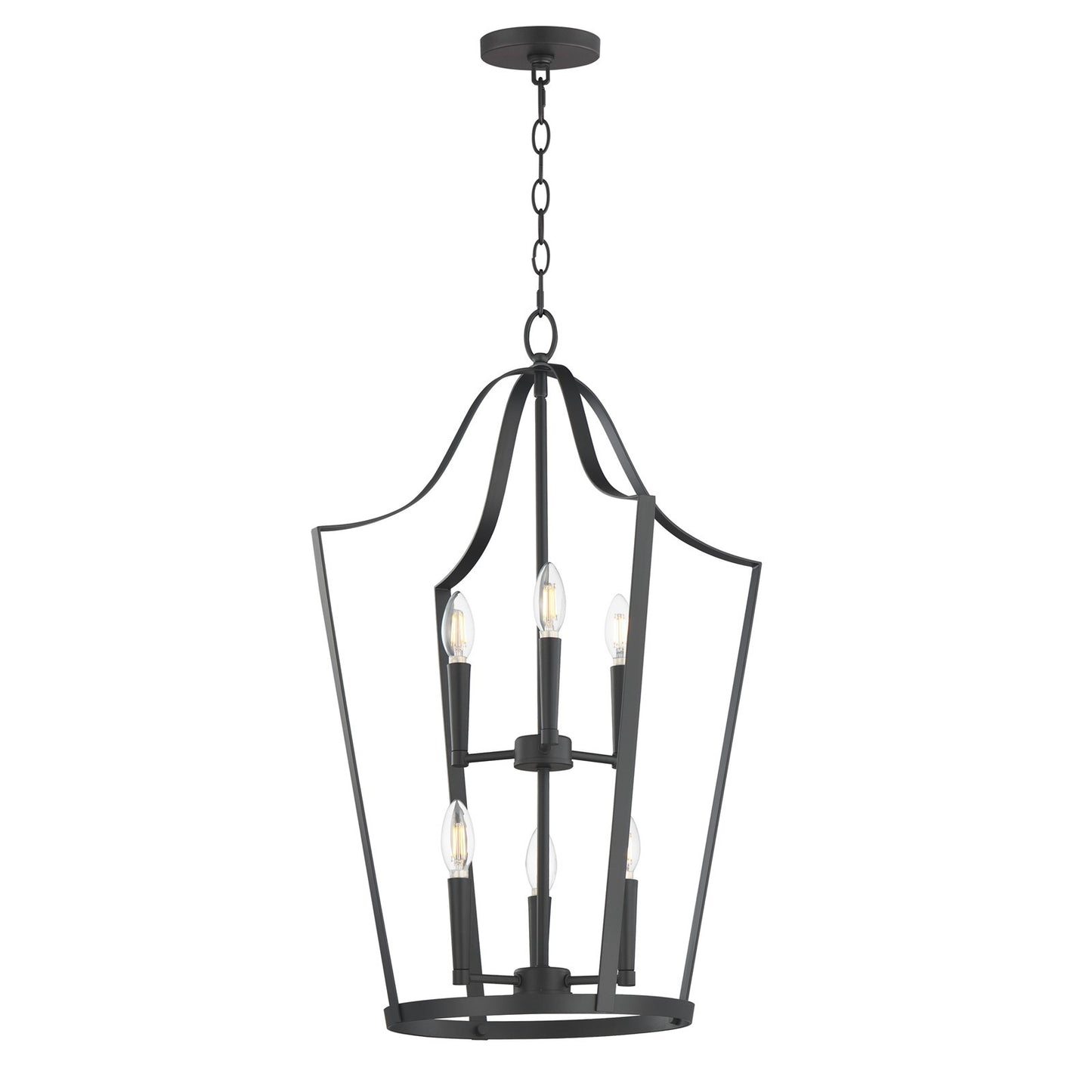 Maxim Lighting Arden 6 Light 30.25" Multi-Light Pendant, Black