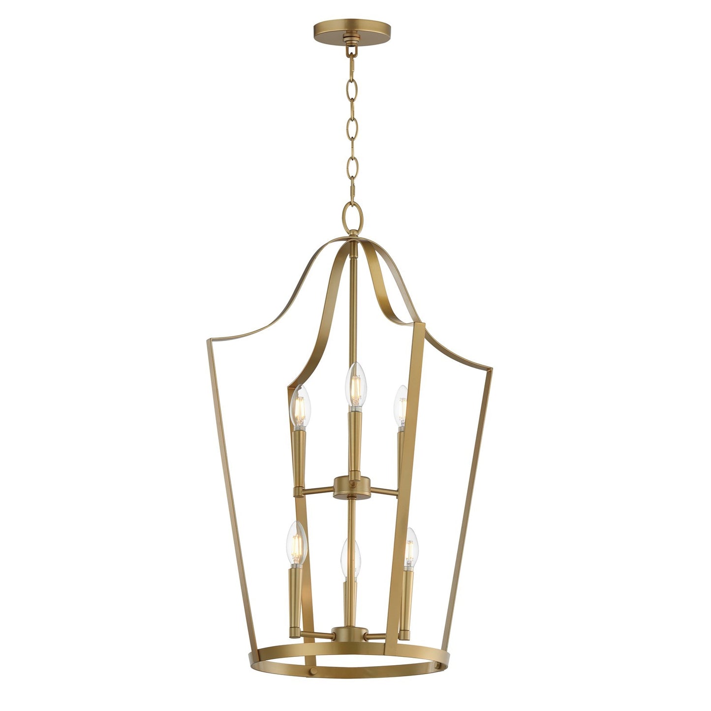 Maxim Lighting Arden 6Lt 30.25" Multi-Light Pendant, Aged Brass