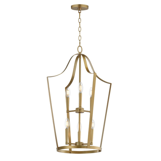Maxim Lighting Arden 6Lt 30.25" Multi-Light Pendant, Aged Brass