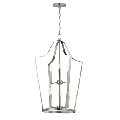 Maxim Lighting Arden 6 Light 30.25" Multi-Light Pendant, Satin Nickel