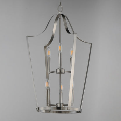 Maxim Lighting Arden 6 Light 30.25" Multi-Light Pendant, Satin Nickel