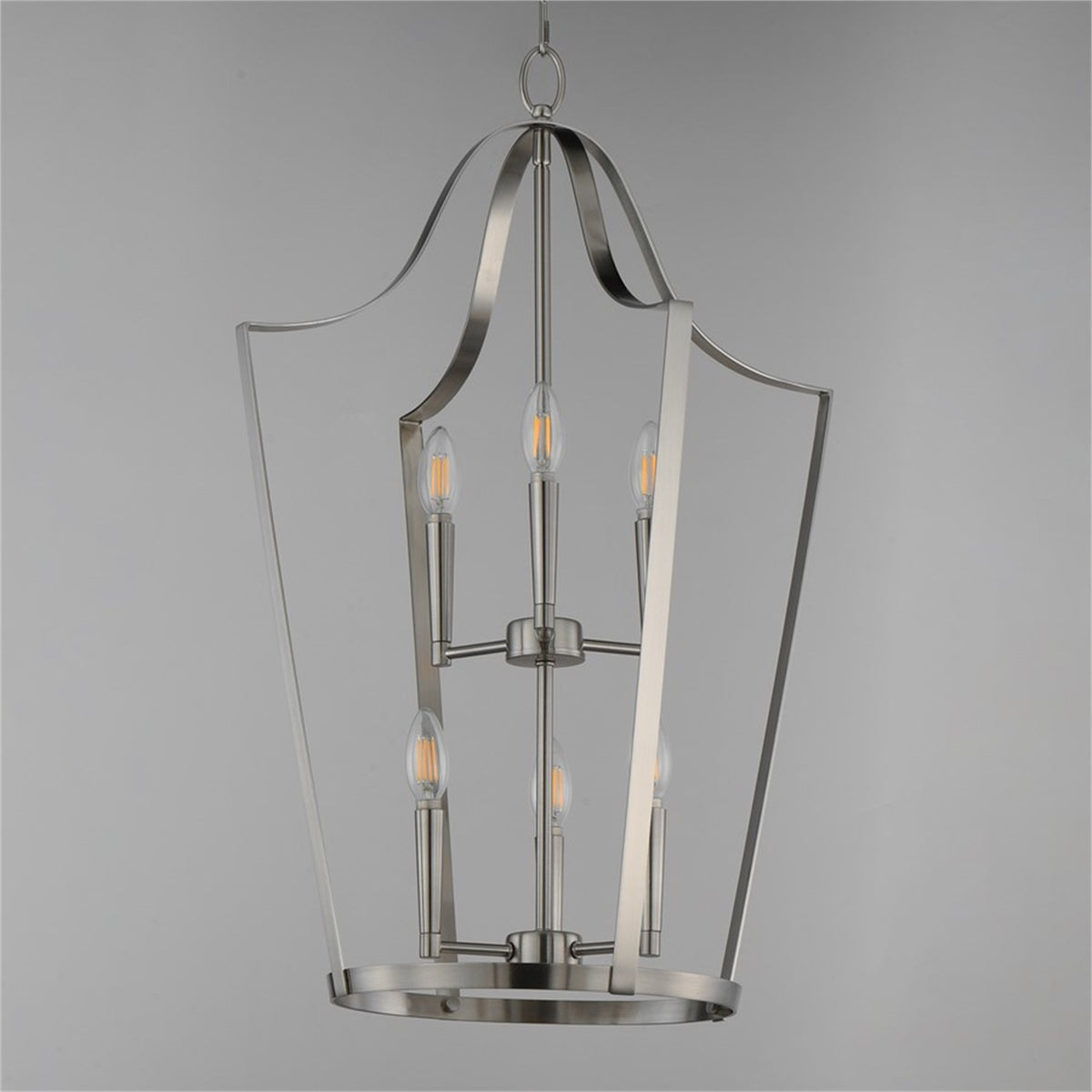 Maxim Lighting Arden 6 Light 30.25" Multi-Light Pendant, Satin Nickel