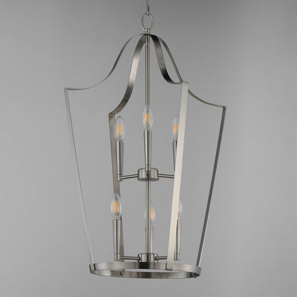 Maxim Lighting Arden 6 Light 30.25" Multi-Light Pendant, Satin Nickel