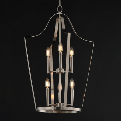 Maxim Lighting Arden 6 Light 30.25" Multi-Light Pendant, Satin Nickel