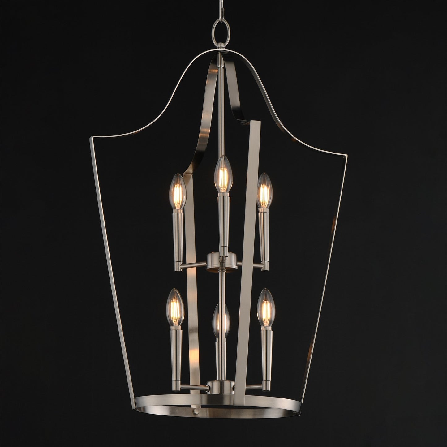 Maxim Lighting Arden 6 Light 30.25" Multi-Light Pendant, Satin Nickel