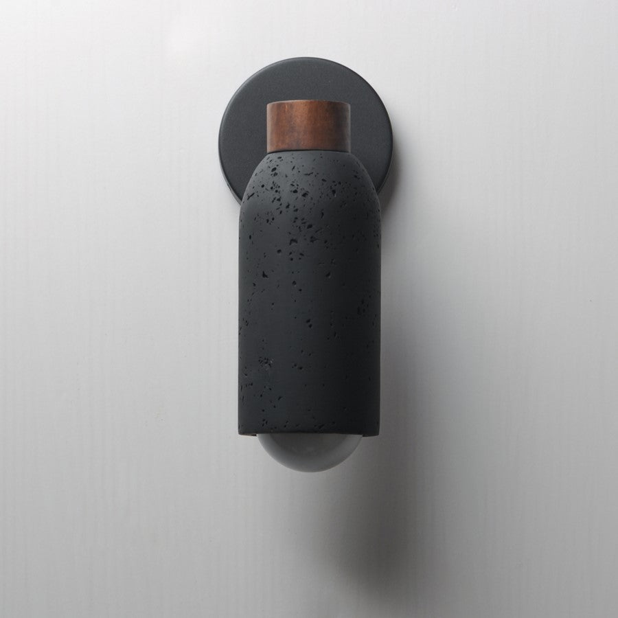 Maxim Lighting Pompeii 1 Light Wall Sconce, Lava/Black