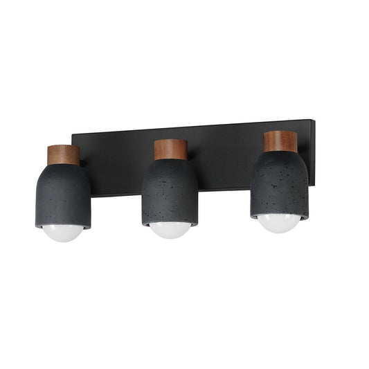 Maxim Lighting Pompeii 3 Light Bath Vanity, Lava/Black - 10623LVBK