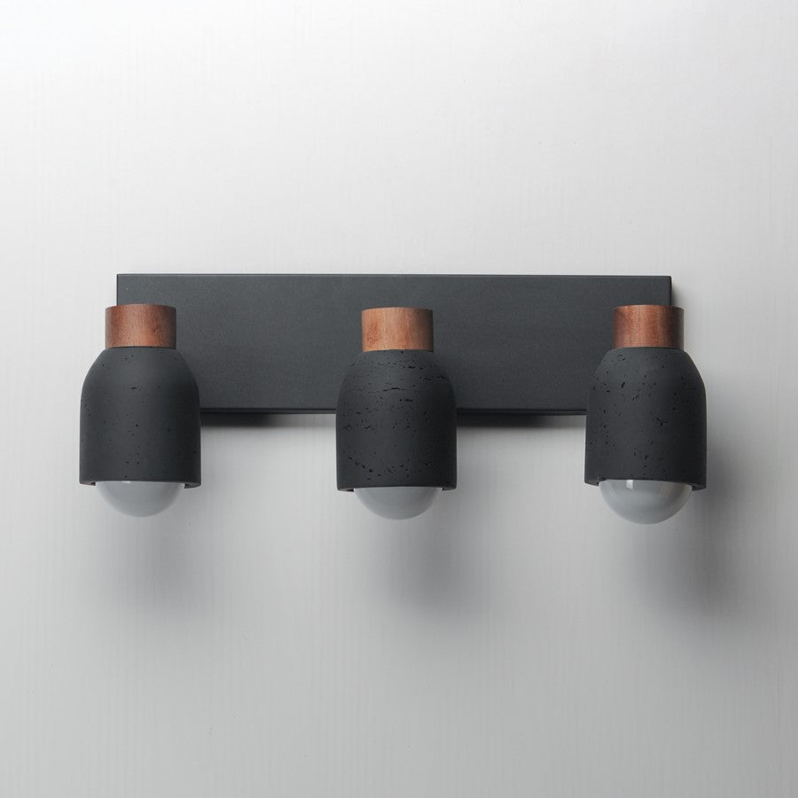 Maxim Lighting Pompeii 3 Light Bath Vanity, Lava/Black