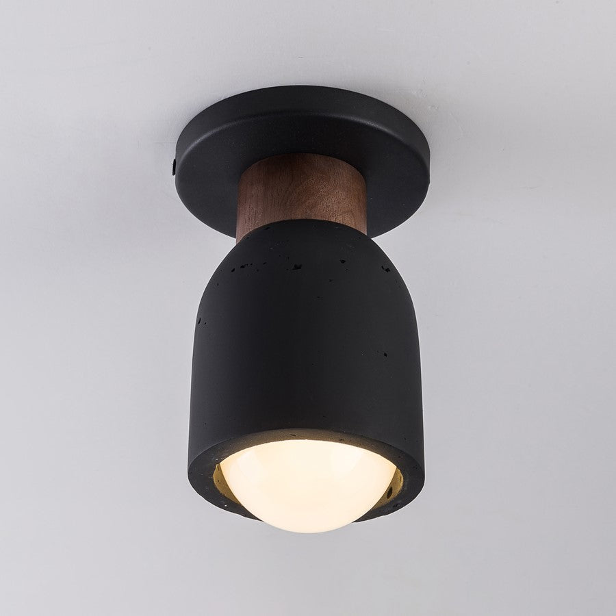 Maxim Lighting Pompeii 1 Light Flush Mount, Lava/Black