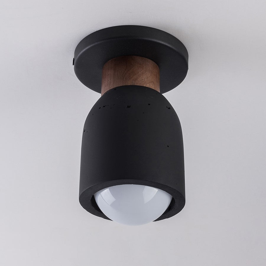 Maxim Lighting Pompeii 1 Light Flush Mount, Lava/Black