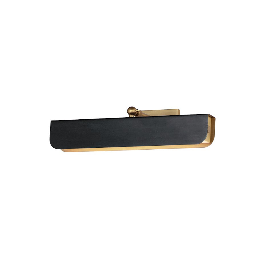 Maxim Lighting Miles 1Lt 18" LED Wall Sconce, Black/Brass/White
