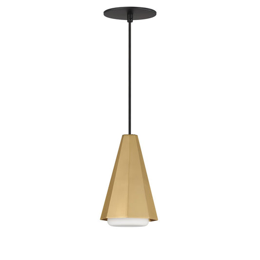 Maxim Lighting Rizzo 1Lt Single Pendant, Black/Brass/Satin White