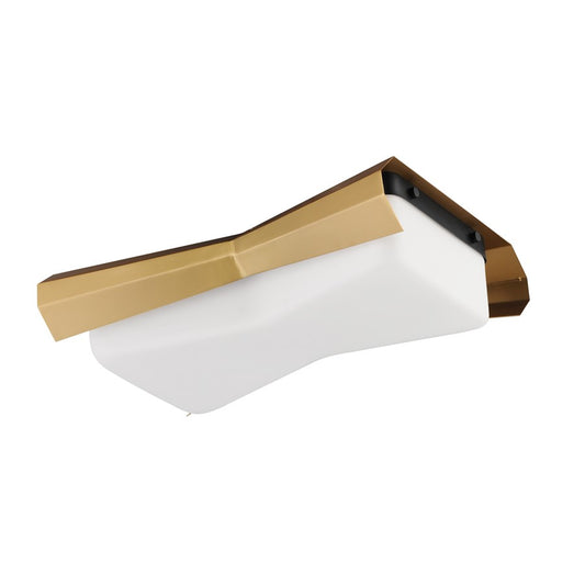 Maxim Lighting Rizzo 2 Light Flush Mount, Black/Brass/Satin White