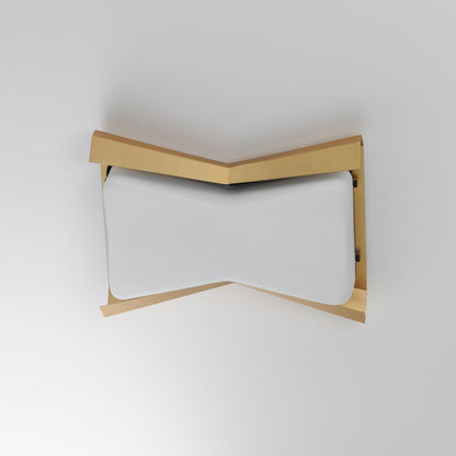 Maxim Lighting Rizzo 2 Light Flush Mount, Black/Brass/Satin White