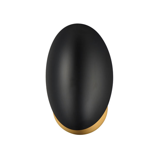 Maxim Lighting Maris 1Lt 8" Wall Sconce, Black/Natural Aged Brass