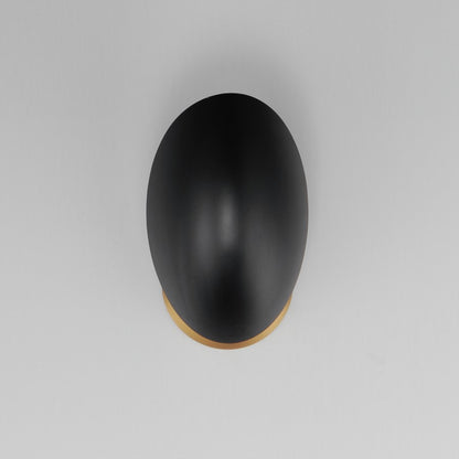 Maxim Lighting Maris 1Lt 8" Wall Sconce, Black/Natural Aged Brass