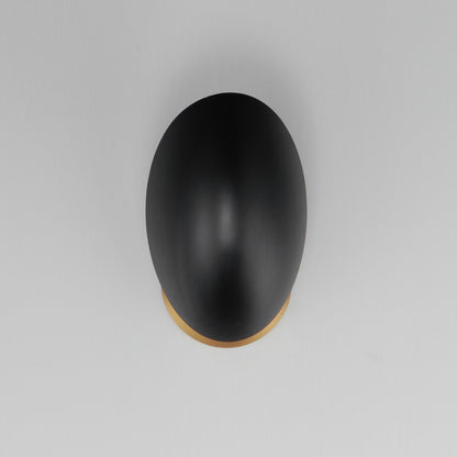 Maxim Lighting Maris 1Lt 8" Wall Sconce, Black/Natural Aged Brass