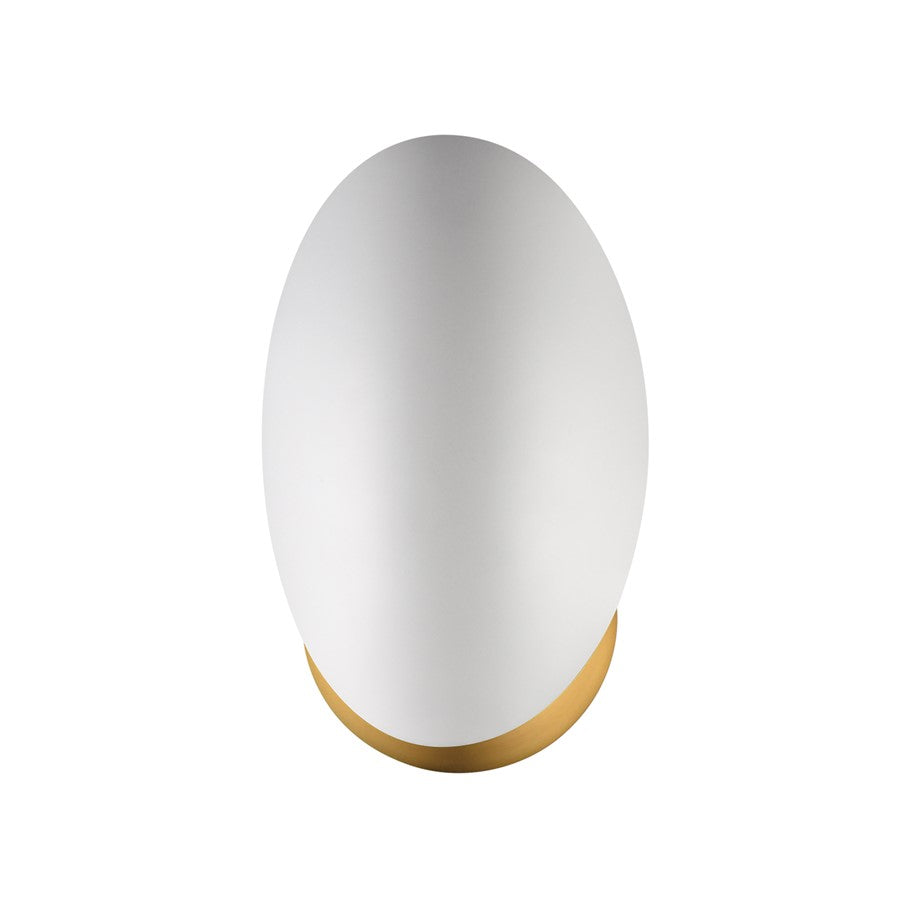 Maxim Lighting Maris 1Lt 8" Wall Sconce, White/Natural Aged Brass - 10821WTNAB