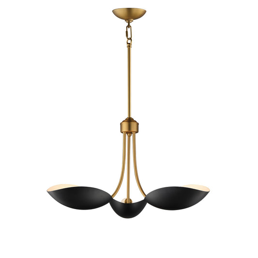 Maxim Lighting Maris 3Lt 12.75" Multi-Light Pendant, Black/Brass