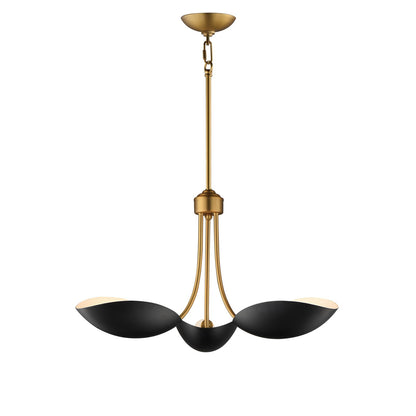 Maxim Lighting Maris 3Lt 12.75" Multi-Light Pendant, Black/Brass