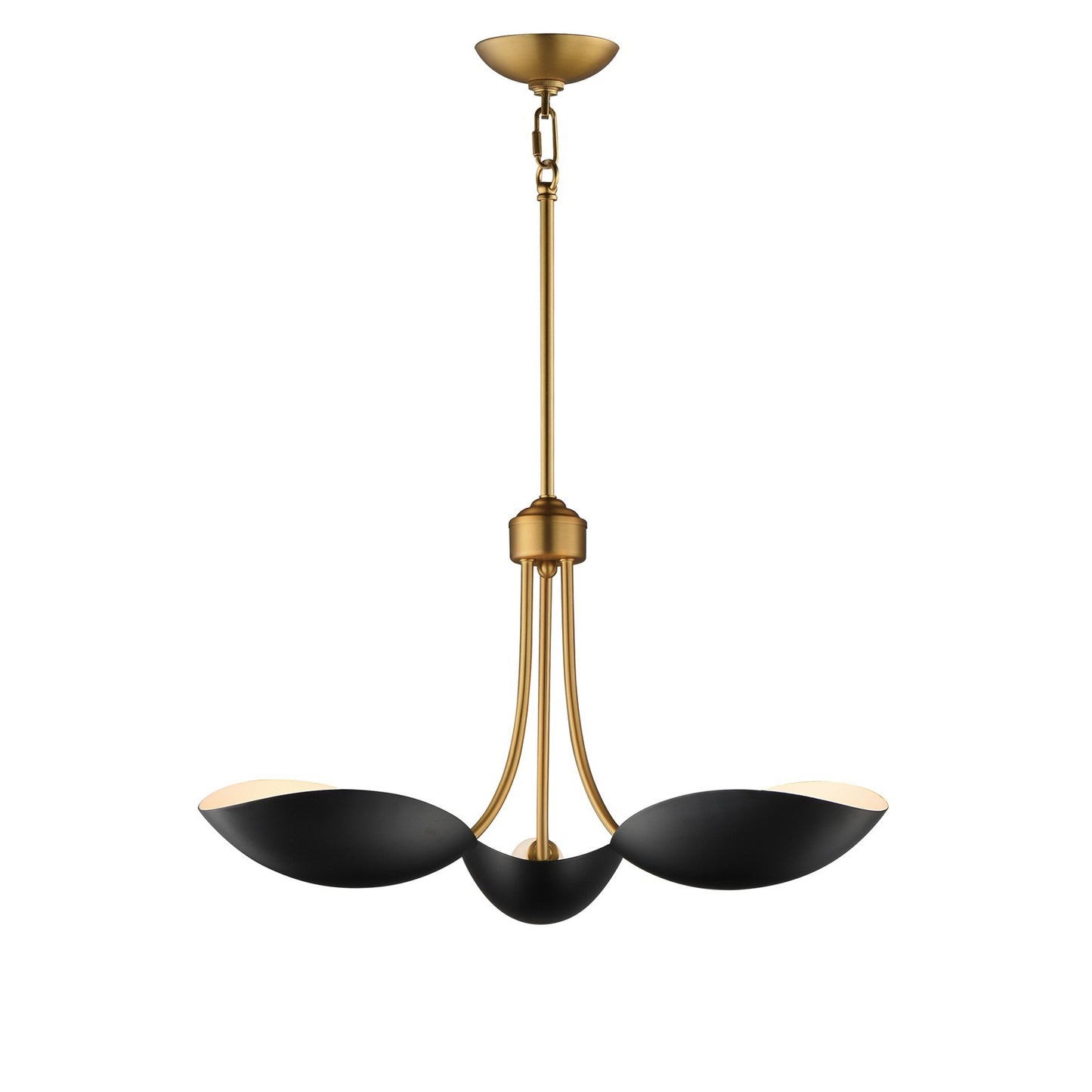 Maxim Lighting Maris 3Lt 12.75" Multi-Light Pendant, Black/Brass