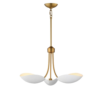 Maxim Lighting Maris 3Lt 12.75" Multi-Light Pendant, White/Brass