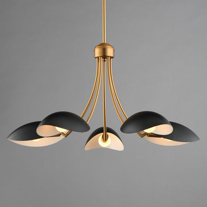 Maxim Lighting Maris 5Lt 14.25" Single-Tier Chandelier, Black/Brass