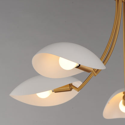 Maxim Lighting Maris 5Lt 14.25" Single-Tier Chandelier, White/Brass