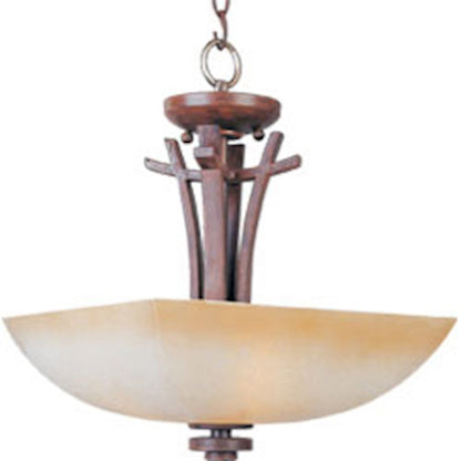 Maxim Asiana 2-Light Semi-Flush Mount, Roasted Chestnut