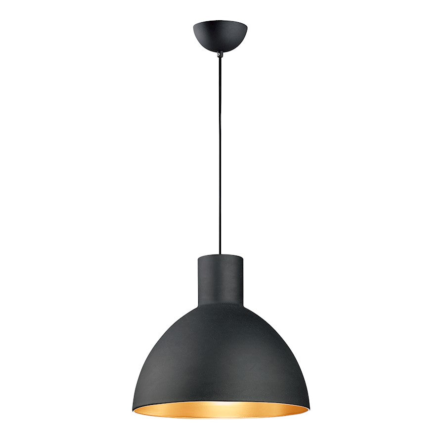 Maxim Lighting Cora 1-Light Pendant, 19.75' Black/Gold