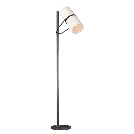 Maxim Lighting Oscar 2-Light Floor Lamp, Bronze/Antique Brass