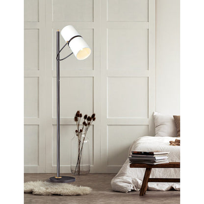 Maxim Lighting Oscar 2-Light Floor Lamp, Bronze/Antique Brass