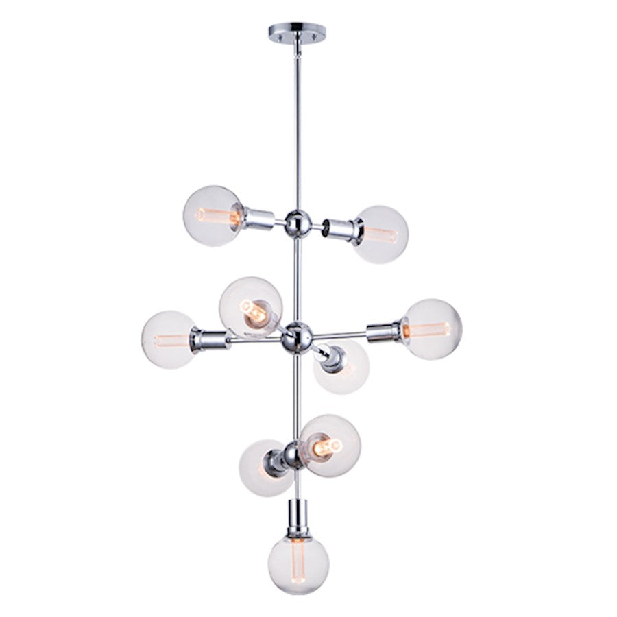 Maxim Lighting Molecule-9 Light Foyer, Polished Chrome