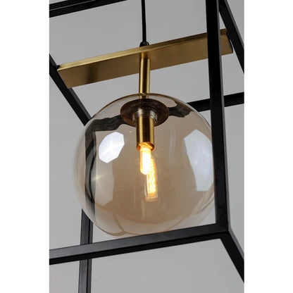 Maxim Lighting Fluid 1-Light 9" LED Pendant, BK/SBS/Champagne