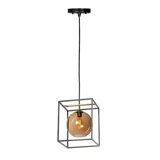 1 Light 15" LED Pendant, BK